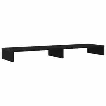 Vidaxl Stojalo za monitor črn hrast 100x27x10 cm inženirski les