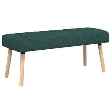 Vidaxl Bench z kanalnim oblazinjenjem Temno zelena 110 x 40 x 46 cm