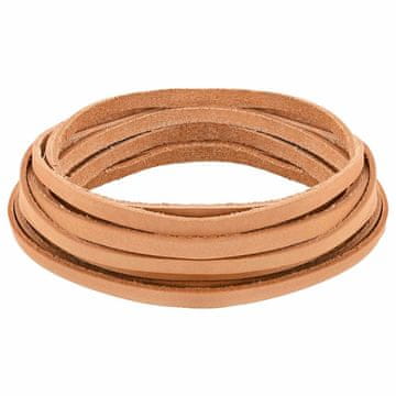 Vidaxl Usnjeni trak Svetlo rjava 500 x 0,8 cm Usnje