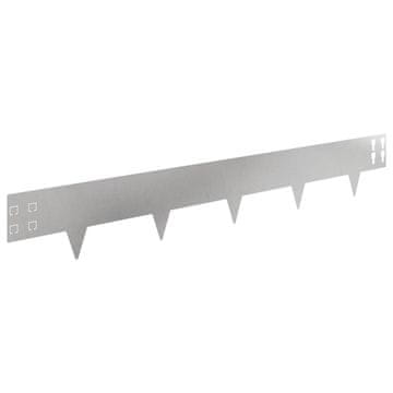 Vidaxl Robovi trave 30 szt. 100 x 15 cm Jeklo Srebrna