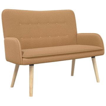 Vidaxl Kavč za 2 osebi Bež 115 x 61 x 87 cm Bouclé