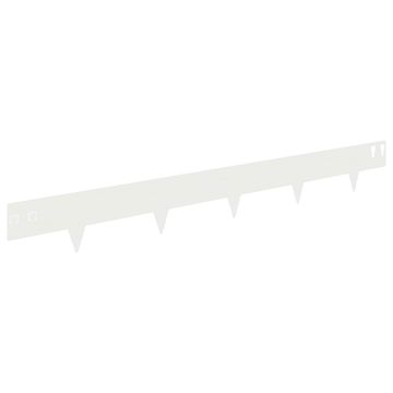Vidaxl Robovi trave 30 szt. 100 x 12 cm Jeklo Bela