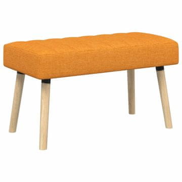 Vidaxl Bench z kanalnim oblazinjenjem Temno rumena 80 x 40 x 46 cm
