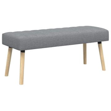 Vidaxl Bench z kanalnim oblazinjenjem Svetlo siva 110 x 40 x 46 cm