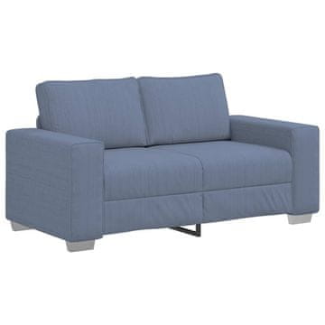 Vidaxl Dvosed moder 160x77x82 cm žametno blago