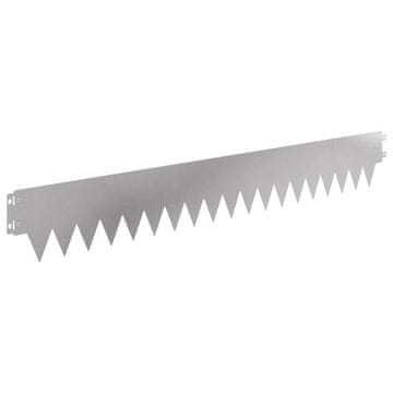 Vidaxl Robovi trave 20 szt. 103 x 15 cm jeklo Srebrna
