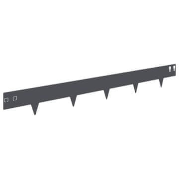 Vidaxl Robovi trave 30 szt. 100 x 12 cm Jeklo Antracit