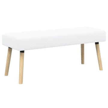 Vidaxl Bench z kanalnim oblazinjenjem Bela 110 x 40 x 46 cm Blago