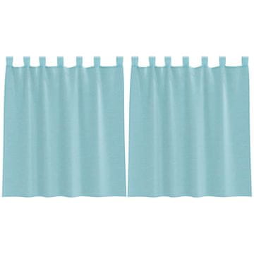 Vidaxl Voile zavese z zankami 2 kosa turkizne 140x140 cm