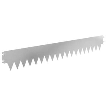 Vidaxl Robovi trave 20 szt. 103 x 15 cm jeklo Srebrna