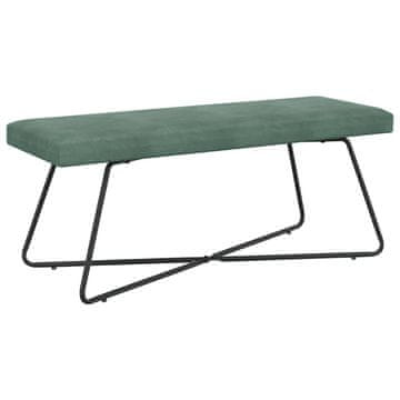 Vidaxl klop Enobarvno Morsko zelena 110 x 40 x 45 cm Žamet
