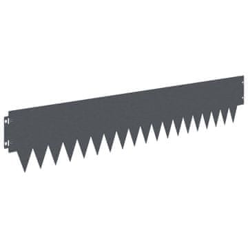 Vidaxl Robovi trave 20 szt. 103 x 20 cm jeklo Antracit