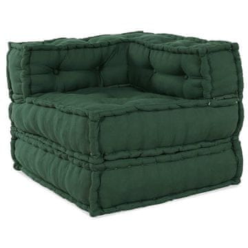 Vidaxl Modularna sedežna garnitura zelena 70x70x54 blago