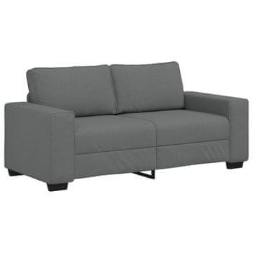 Vidaxl Dvosed temno siv 180x77x82 cm blago