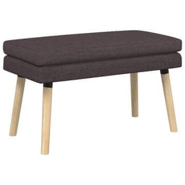 Vidaxl Dvojna klop Temno rjava 80 x 40 x 47 cm Blago