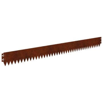 Vidaxl Robovi trave 30 szt. 103 x 10 cm Jeklo Rjav