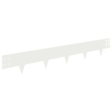 Vidaxl Robovi trave 50 szt. 100 x 15 cm Jeklo Bela