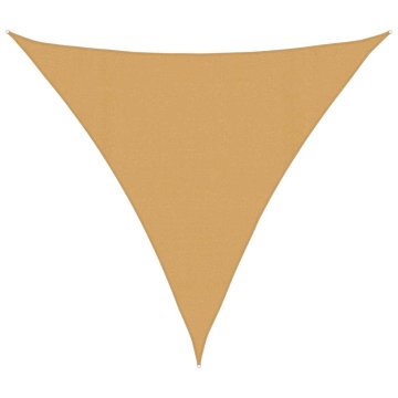 Vidaxl Senčnik jadro 160 g/m² trikotno peščeno 4,5x4,5x4,5 m HDPE