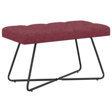 Vidaxl Klop s gumbnim oblazinjenjem Vinorodna rdeča 80 x 40 x 46 cm