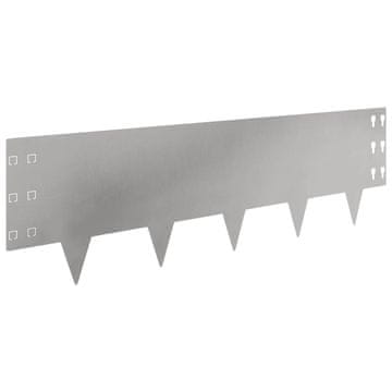 Vidaxl Robovi trave 30 szt. 100 x 30 cm Jeklo Srebrna