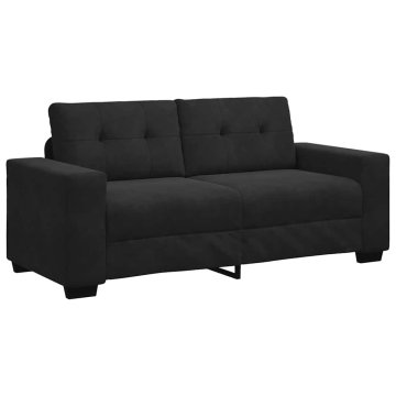 Vidaxl Dvosed črne barve 180x77x82 cm žamet