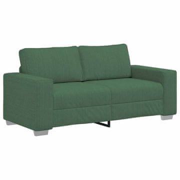 Vidaxl Dvosed temno zelen 180x77x82 cm žametno blago