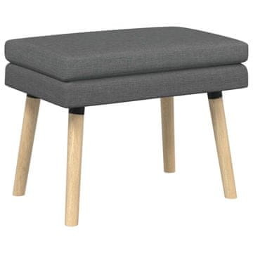 Vidaxl Dvojna klop Temno siva 60 x 40 x 46 cm Blago