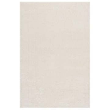 Vidaxl Kosmata preproga kremno bela 240x340 cm poliester