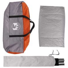 Vidaxl Avto šotor s streho Siva in oranžna 200 x 170 x 170 cm