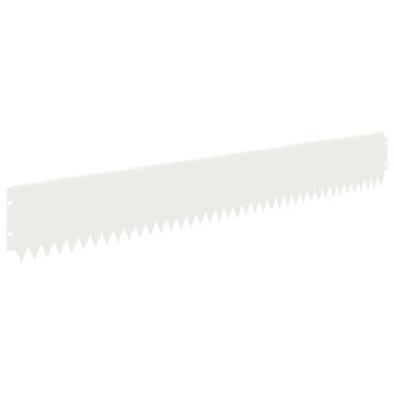 Vidaxl Robovi trave 10 szt. 103 x 15 cm Jeklo Bela