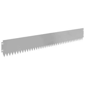 Vidaxl Robovi trave 10 szt. 103 x 15 cm Jeklo Srebrna