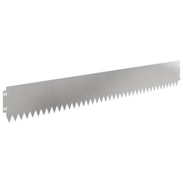 Vidaxl Robovi trave 10 szt. 103 x 15 cm Jeklo Srebrna
