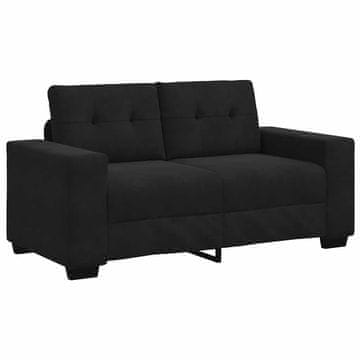 Vidaxl Dvosed črne barve 160x77x82 cm žamet
