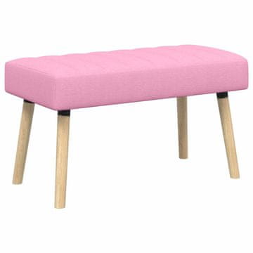 Vidaxl Bench z kanalnim oblazinjenjem Roza 80 x 40 x 46 cm Blago