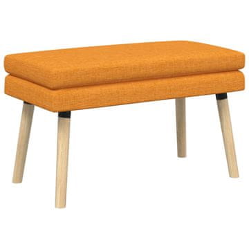 Vidaxl Dvojna klop Temno rumena 80 x 40 x 47 cm Blago