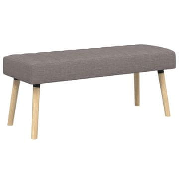 Vidaxl Bench z kanalnim oblazinjenjem Taupe 110 x 40 x 46 cm Blago