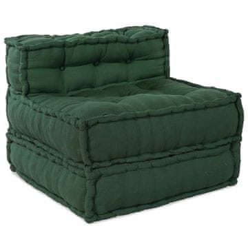 Vidaxl Modularna sedežna garnitura zelena 70x70x54 blago