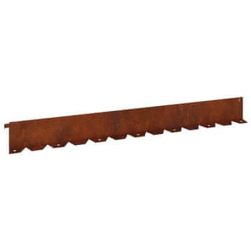 Vidaxl Robovi trave 10 szt. 102 x 10 x 4 cm Jeklo Rjav