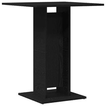 Vidaxl Bistro miza črn hrast 60x60x75 cm inženirski les
