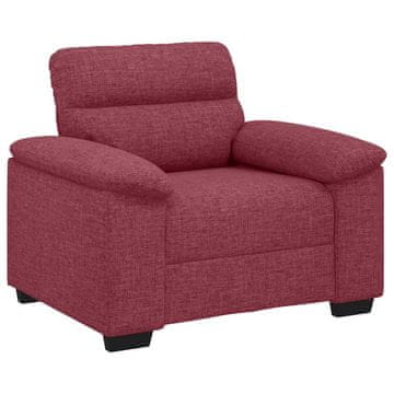 Vidaxl Kavč fotelj vinsko rdeč 100x81x84 cm blago
