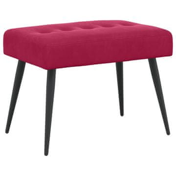 Vidaxl Klop s gumbnim oblazinjenjem Vinorodna rdeča 60 x 40 x 45 cm