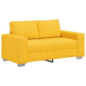 Vidaxl Dvosed svetlo rumen 160x77x82 cm žametno blago