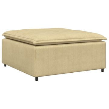 Vidaxl Modularni kavč s podnožjem, sivo zelen 100x100x48 cm
