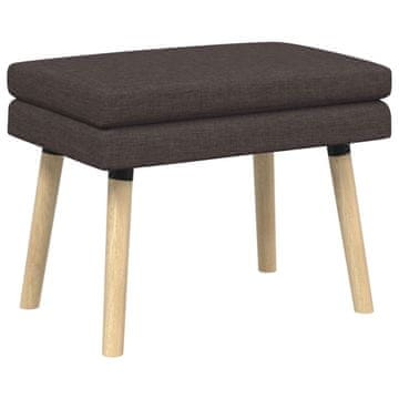Vidaxl Dvojna klop Temno rjava 60 x 40 x 46 cm Blago