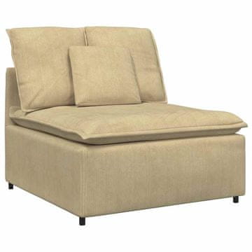 Vidaxl Modularni kavč z blazinami sivo zelen 100 cm