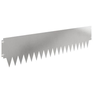 Vidaxl Robovi trave 30 szt. 103 x 25 cm jeklo Srebrna