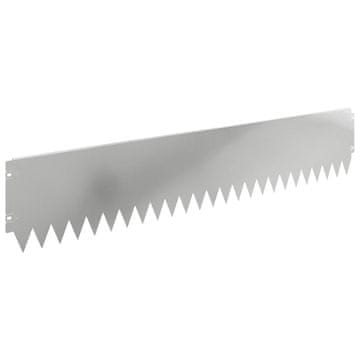 Vidaxl Robovi trave 30 szt. 103 x 20 cm Jeklo Srebrna
