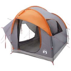 Vidaxl Avto šotor s streho Siva in oranžna 239 x 210 x 210 cm