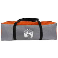 Vidaxl Avto šotor s streho Siva in oranžna 239 x 210 x 210 cm