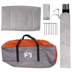 Vidaxl Avto šotor s streho Siva in oranžna 239 x 210 x 210 cm